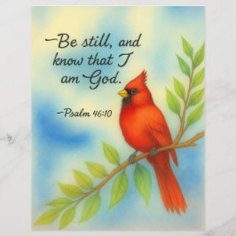 Psalm 46:10 Sei Still Roter Kardinal Schrift Natur Flyer