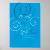 Psalm 46:10 - Sei still und weiß, dass ich Gott bi Poster (Vorne)