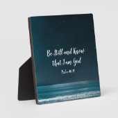 Psalm 46:10 Sei still und weiß, dass ich Gott bin Fotoplatte (Vorderseite)