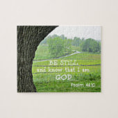 Psalm 46:10 Sei still und weiß, dass ich Gott bin. Puzzle (Horizontal)