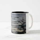 Psalm 46:10 Sei still und weiß, dass ich Gott bin Zweifarbige Tasse (VorderseiteRechts)