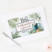 Psalm 46:10 Sei still und weiß, dass ich Gott Weih Rechteckiger Aufkleber (Umschlag)