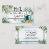 Psalm 46:10 Sei still und weiß, dass ich Gott Weih Visitenkarte (Vorne/Hinten)