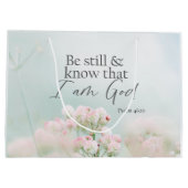 Psalm 46:10 Sei still und weiß, ich bin Gott Bibel Große Geschenktüte (Rückseite)