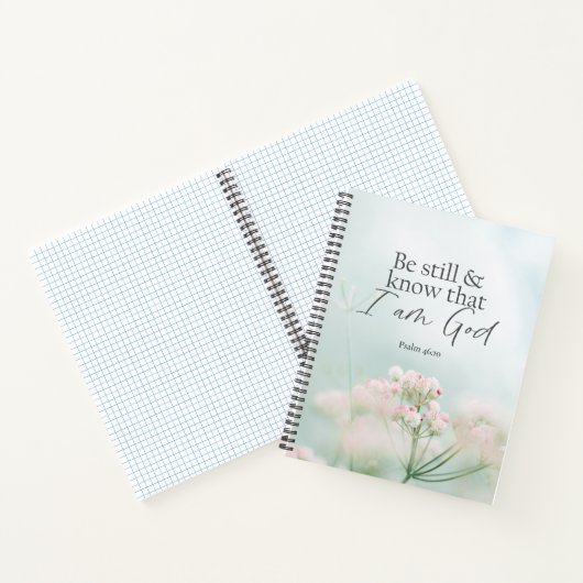 Psalm 46:10 Sei still und weiß, ich bin Gott Bibel Notizblock (Innenseite)