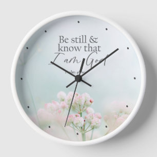 Psalm 46:10 Sei still und weiß, ich bin Gott Bibel Uhr