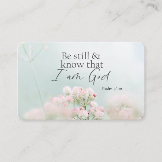 Psalm 46:10 Sei still und weiß, ich bin Gott Bibel Visitenkarte (Vorderseite)