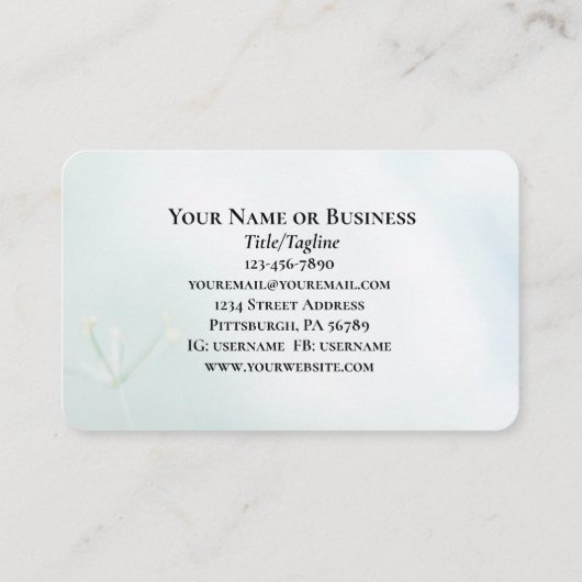 Psalm 46:10 Sei still und weiß, ich bin Gott Bibel Visitenkarte (Rückseite)