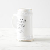 Psalm 46:10 Sei still und weißt, dass ich Gott bin Bierglas (Vorderseite Links)