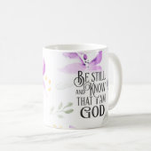 Psalm 46:10 Sei still und weißt, dass ich GOTT bin Kaffeetasse (VorderseiteRechts)