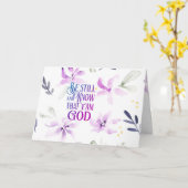 Psalm 46:10 Sei still und weißt, dass ich GOTT bin Karte (Gelbe Blume)