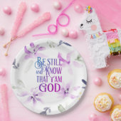 Psalm 46:10 Sei still und weißt, dass ich GOTT bin Pappteller (Party)