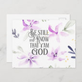 Psalm 46:10 Sei still und weißt, dass ich GOTT bin Postkarte (Vorne/Hinten)
