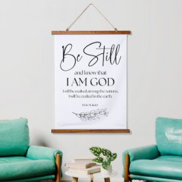 Psalm 46:10 Sei still und weißt, dass ich Gott bin Wandteppich Mit Holzrahmen