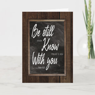 Psalm 46:10 Sei still und wisse Bibelvers Karte