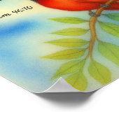 Psalm 46:10 Sei stiller Roter Kardinal Schrift Nat Poster (Ecke)