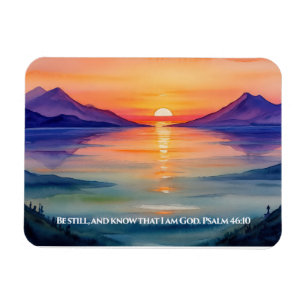 Psalm 46:10 Seid still und erkennet, dass ich Gott Magnet