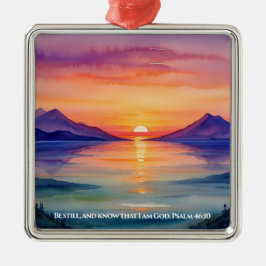 Psalm 46:10 Seid still und erkennet, dass ich Gott Ornament Aus Metall
