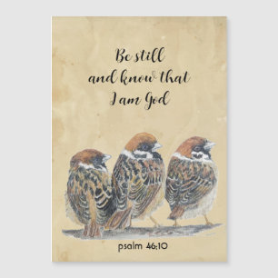 Psalm 46:10 Seid still und erkennt, dass ich Gott Magnetkarte