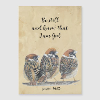Psalm 46:10 Seid still und erkennt, dass ich Gott Magnetkarte