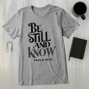 Psalm 46:10 Seid still und erkennt religiös Tri-Blend Shirt
