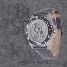 Psalm 46:10 Seid Still Und Erkennt Vers Armbanduhr