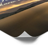 Psalm 46:10 Seid still und wisst, dass ich die Bib Poster (Ecke)