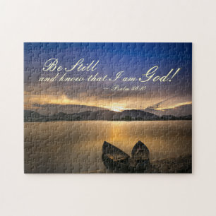 Psalm 46:10 Seid still und wisst, dass ich die Bib Puzzle