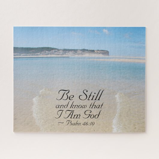 Psalm 46:10 Seid still und wisst, dass ich die Bib Puzzle (Horizontal)