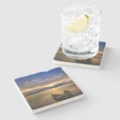 Psalm 46:10 Seid still und wisst, dass ich die Bib Steinuntersetzer (Seitenansicht)