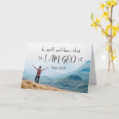 Psalm 46:10 Seid still und wisst, dass ich GOTT-Bi Karte (Gelbe Blume)