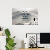 Psalm 46:10 Seid still und wisst, dass ich GOTT bi Poster (Heimbüro)