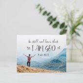 Psalm 46:10 Seid still und wisst, dass ich GOTT-Bi Postkarte (Stehend Vorderseite)