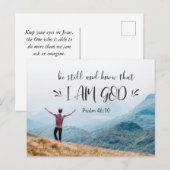 Psalm 46:10 Seid still und wisst, dass ich GOTT-Bi Postkarte (Vorne/Hinten)