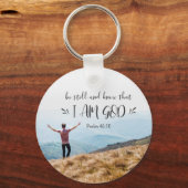 Psalm 46:10 Seid still und wisst, dass ich GOTT-Bi Schlüsselanhänger (Rückseite)