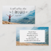 Psalm 46:10 Seid still und wisst, dass ich GOTT-Bi Visitenkarte (Vorne/Hinten)