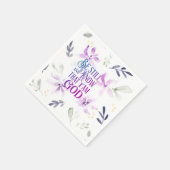 Psalm 46:10 Seid still und wisst, dass ich GOTT-Fl Serviette (Ecke)