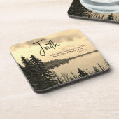 Psalm 46:10 Seid still und wisst, dass ich Gottes Getränkeuntersetzer (Linke Seite)