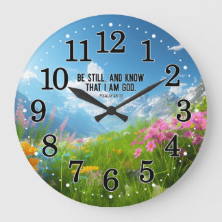 Psalm 46:10 Seid still und wisst, dass ich Gottes Große Wanduhr