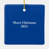 Psalm 46:10 Seien Sie noch Foto von Ocean Christli Keramikornament (Rückseite)