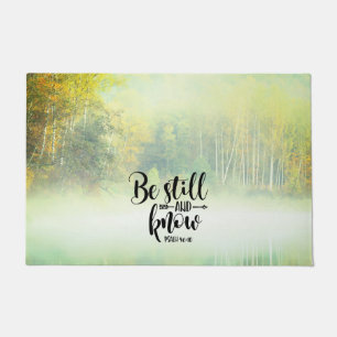 Psalm 46:10 Seien Sie still und kennen Sie die Bäu Fußmatte