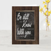 Psalm 46:10 Seien Sie still und kennen Sie die Bib Karte (Gelbe Blume)