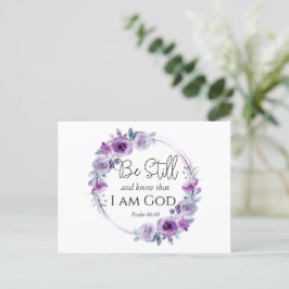 Psalm 46:10 Seien Sie still und kennen Sie die Lil Postkarte