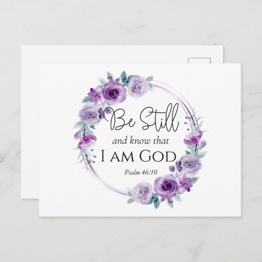 Psalm 46:10 Seien Sie still und kennen Sie die Lil Postkarte (Vorne/Hinten)