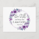 Psalm 46:10 Seien Sie still und kennen Sie die Lil Postkarte (Vorderseite)