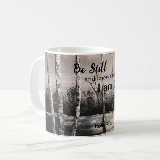 Psalm 46:10 Seien Sie still und kennen Sie die Nat Kaffeetasse (Vorderseite Links)