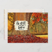 Psalm 46:10 Seien Sie still und wissen Sie, Herbst Postkarte (Vorne/Hinten)