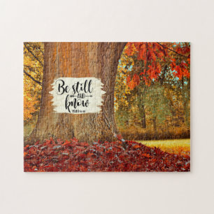 Psalm 46:10 Seien Sie still und wissen Sie, Herbst Puzzle