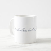 Psalm 46:10, (Stil 2), Geschenktasse Kaffeetasse (Vorderseite Links)