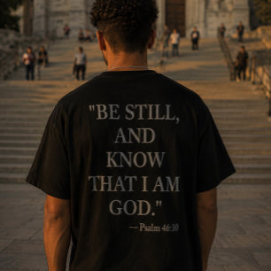 Psalm 46:10-T-Shirt - Seid still und erkennt, dass T-Shirt